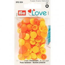 Kнопки пластиковые Color Snaps PrymLove Желтый/оранжевый 12.4 мм  PRYM