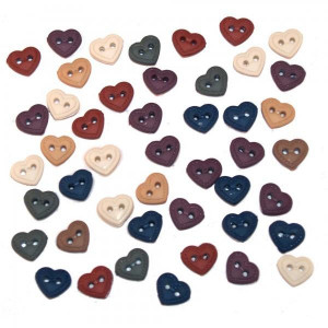Набор пуговиц  Mini Stitched Hearts  от Dress It Up