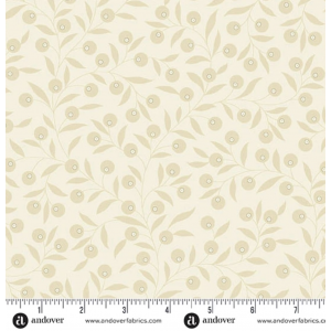 Ткань, коллекция Snow Flurry, принт Спарклберри (Sparkleberry), цвет Кремовый (Cream) от Laundry Basket Quilts