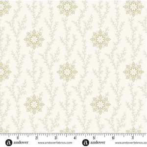 Ткань, коллекция Snow Flurry, принт Лён и кружево (Linen and Lace), цвет Кремовый (Cream) от Laundry Basket Quilts