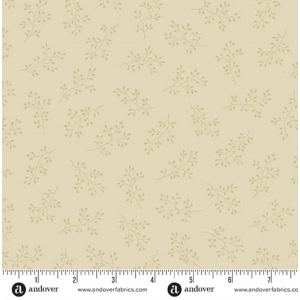 Ткань, коллекция Snow Flurry, принт Оливковая ветвь (Olive Branch), цвет Кремовый (Cream) от Laundry Basket Quilts