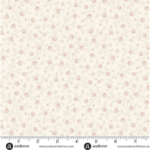 Ткань, коллекция Snow Flurry, принт Мороз (Frost), цвет Розовый (Pink) от Laundry Basket Quilts