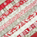Ткань Snowflake Red Scandi 2, Makower