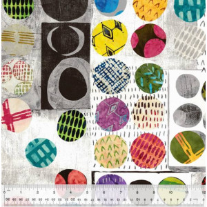 Ткань 108", принт Ваби-Саби (Wabi Sabi), цвет Мультиколор (Multi) от Marcia Derse Windham Quilt Backs