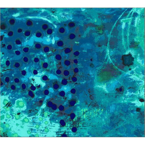 Ткань 108", принт Граффити (Spotted Graffiti), цвет Полуночно-синий (Blue Hour) от Marcia Derse Windham Quilt Backs